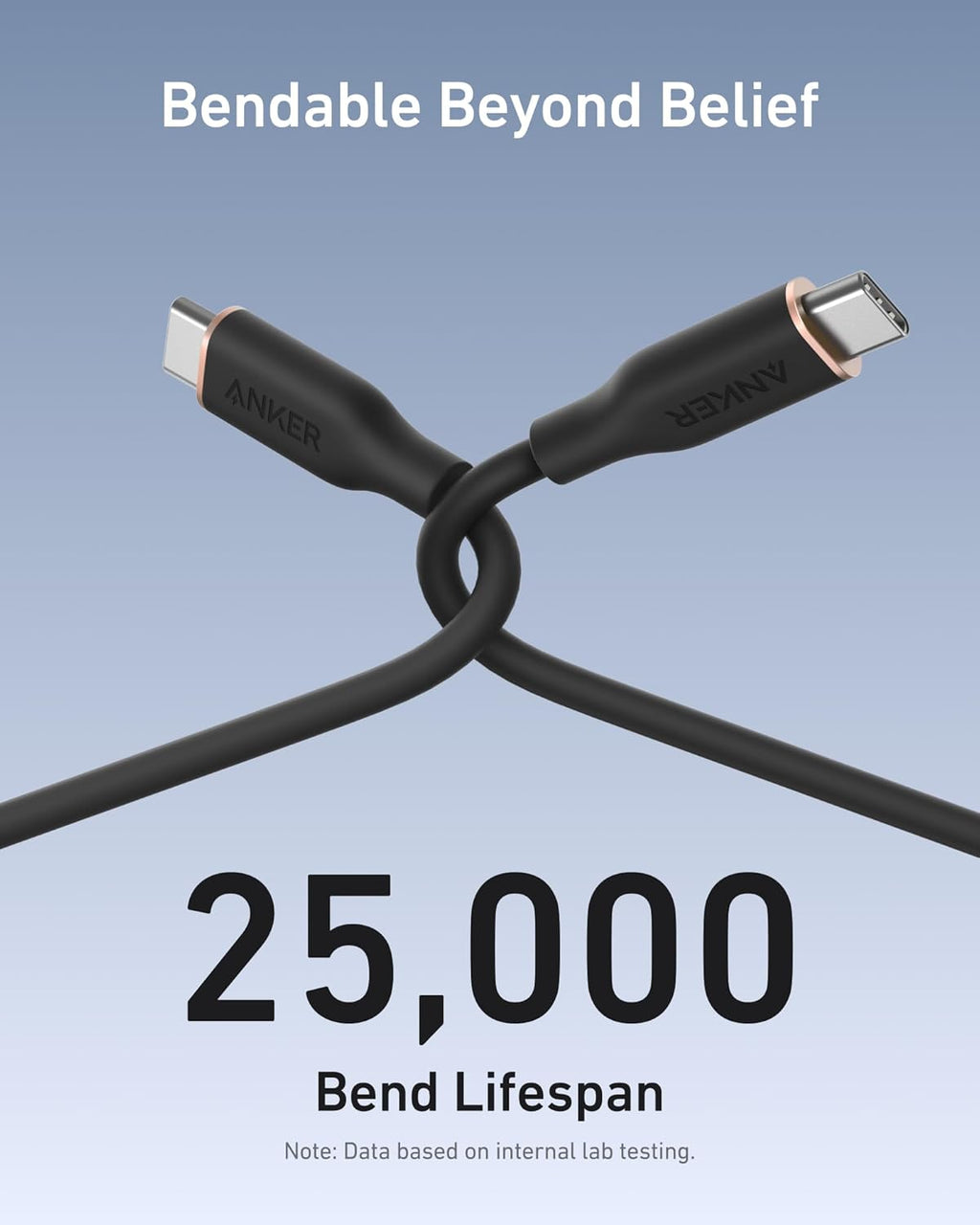 Anker cable with 25000 bend lifespan for durability
